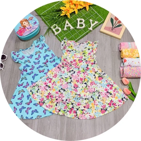 ❤️ VÁY BÉ GÁI ❤️ ĐẦM BÉ GÁI THUN 100% COTTON MỀM MÁT CO GIÃN 9-25kg