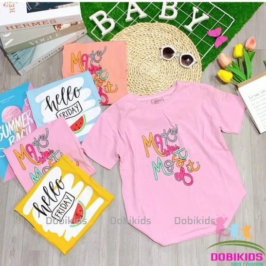 [27-35kg] Áo Thun Bé Gái Thun Cotton SG Loại 1 Chuẩn Hàng Đẹp Mềm Co Giãn Dày Dặn.