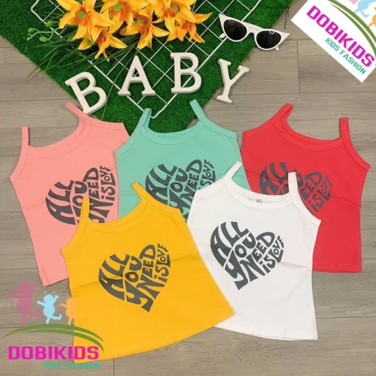 Áo 2 dây bé gái thun 100% cotton 4 chiều vải đep mềm mịn co giãn 8-24kg