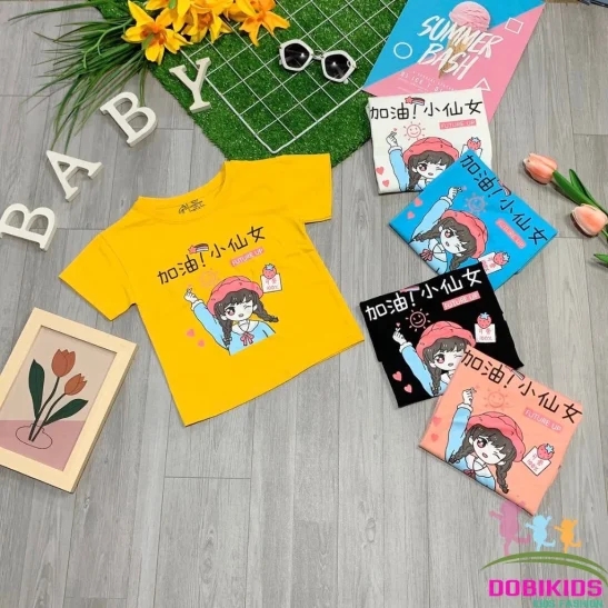 Áo bé gái thun cotton SG vải siêu mềm đẹp co giãn (9-26kg)
