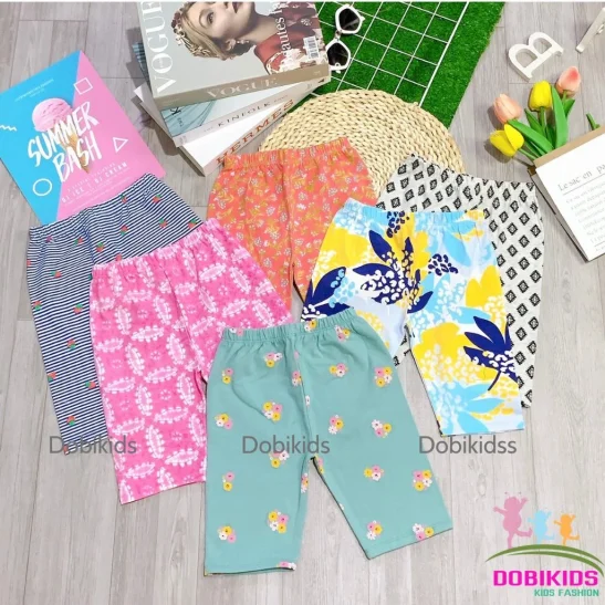 Quần legging đùi cho bé gái thun cotton SG loại 1 co giãn cực mềm mịn 9-20kg