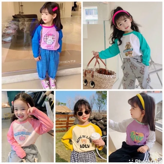 [10-27kg] Áo tay dài bé gái Áo dài tay cho bé Thu Đông cotton 4 chiều loại 1 đẹp stye Hàn xinh xắn