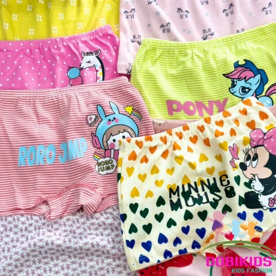 [SIÊU XỊN] Set 4c Quần Chip Bé Gái Cotton 100% Sợi Bông Tự Nhiên Cho Bé 08-28kg