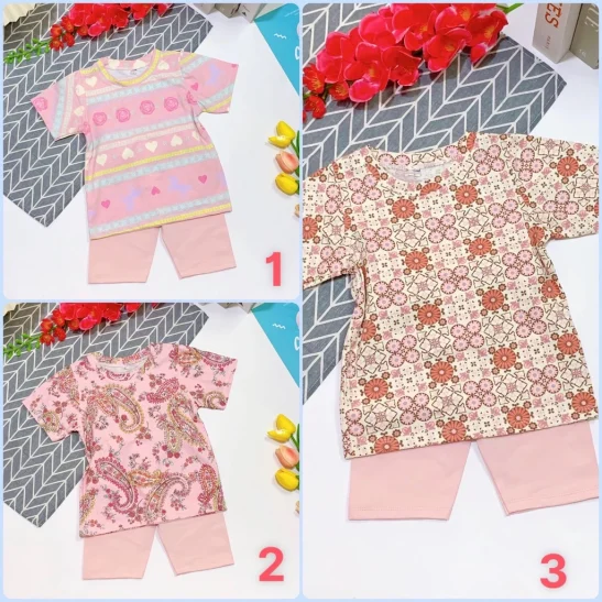 Bộ bé gái 💥 Bộ lửng ngố cho bé 💥 thun cotton co giãn 4 chiều vải mềm mịn đẹp cho bé 10-26kg