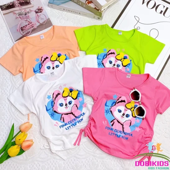 ÁO BÉ GÁI ÁO CỘC TAY CHO BÉ THUN COTTON LOẠI 1 XINH XẮN 10-27kg