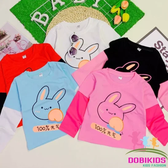 Áo Dài Tay Bé Gái Thu Đông Thun Cotton SG Vải Đẹp Co Giãn Mềm Mịn Cho Bé 10-26kg