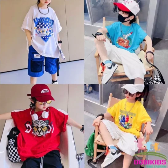 Áo bé trai áo phông cho bé thun cotton 4 chiều loại 1 đẹp mềm mát (9-27kg)