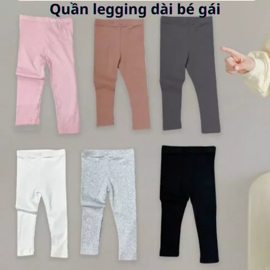 Quần Legging Dài Bé Gái Thun Cotton Thoải Mái Và Sang Chảnh,Quần Thun Ôm Dài Bé Gái Legging 09-20kg