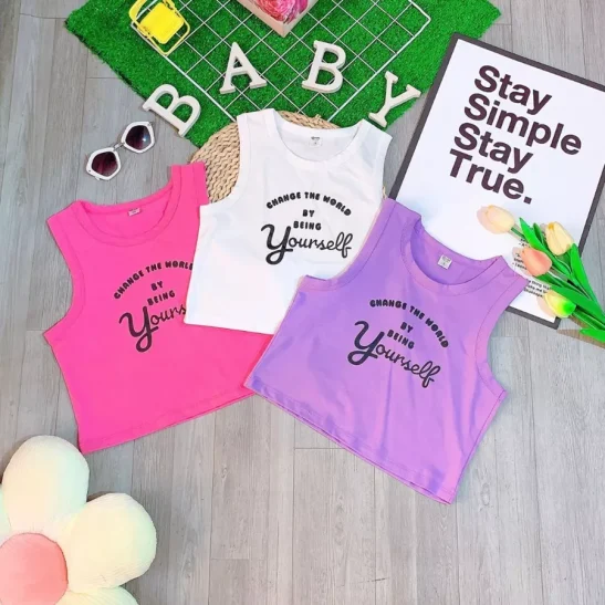 Áo sát nách bé gái áo ba lỗ cho bé 20-37kg thun cotton loại đẹp co giãn mềm mát