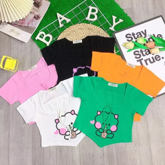 Áo Thun Bé Gái Thun Cotton SG loại 1 Đẹp Mềm Mịn Co Giãn Tốt 10-27kg